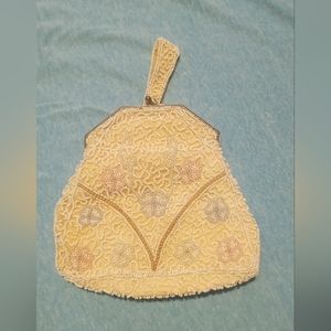 1930s seed bead sash/belt evening Purse